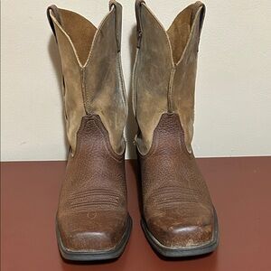 Ariat Distressed Brown and Tan Western Boots